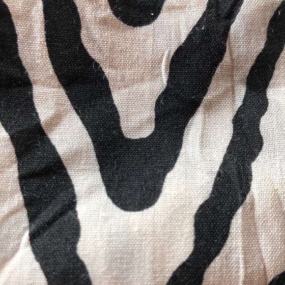 7 uncut yards lot bolt zebra black khaki fabric cotton blend apparel fabric 56 W - Picture 5 of 6